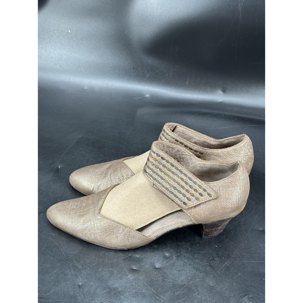 Calleen Cordero Size 10 Metallic Brown Ankle Strap Heel Pumps Sandal